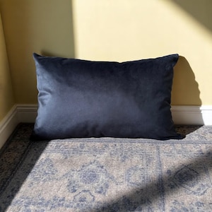Velvet Anthracite Throw Pillow Cover, Luxury Modern Accent Pillow Case, Top Quality Velvet Cushion Cover, Hidden Zipper, Any Size, 24x24
