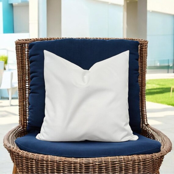 White Outdoor Pillow Cover, Any Size Stain Water Resistant Throw Pillow  Case, Outdoor Patio Cushion Cover, Invisible Zipper, 20x20, 24x24