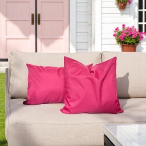 Outdoor Hot Pink Farbe Kissenbezug, schmutz- und wasserabweisender Dekokissenbezug, Terrasse Kissenbezug, Veranda Dekoration, jede Größe