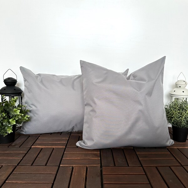 Grey Outdoor Pillow - Etsy