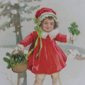 antica cartolina di capodanno | stampa d'arte | Art Déco Germania 1925