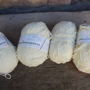 Set van 4 vintage breigaren haakgaren linnen garen VEB katoenspinnerij Leinfelde jaren &#39;80 DDR