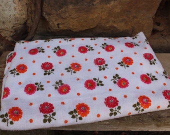 XL vintage terry cloth 363 x 120 cm flower decor pop art vintage 70s GDR