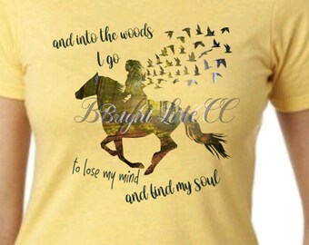 Horse & Woods Silhouette Art - Inspirational Quote (PNG, JPG)