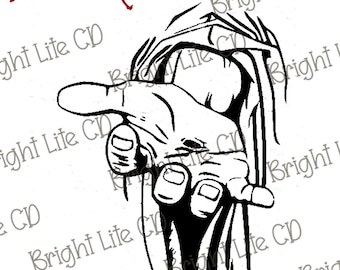 Paid in Full, Jesus' nail scared hand, with color PNG, JPEG