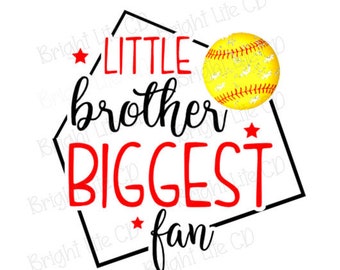little Brother Biggest fan, softball, kid, PNG, JPEG