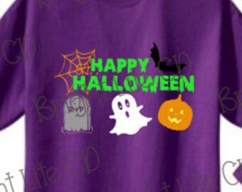 Happy Halloween, kids design, web, ghost, Jacko lantern, RIP, bat, seasonal, PNG, JPEG