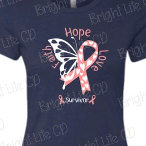 Breast Cancer Awareness Month, Survivor, Warrior, Triple Negative Warrior, Pink, ribbon, Butterfly, heart, PNG, JPEG
