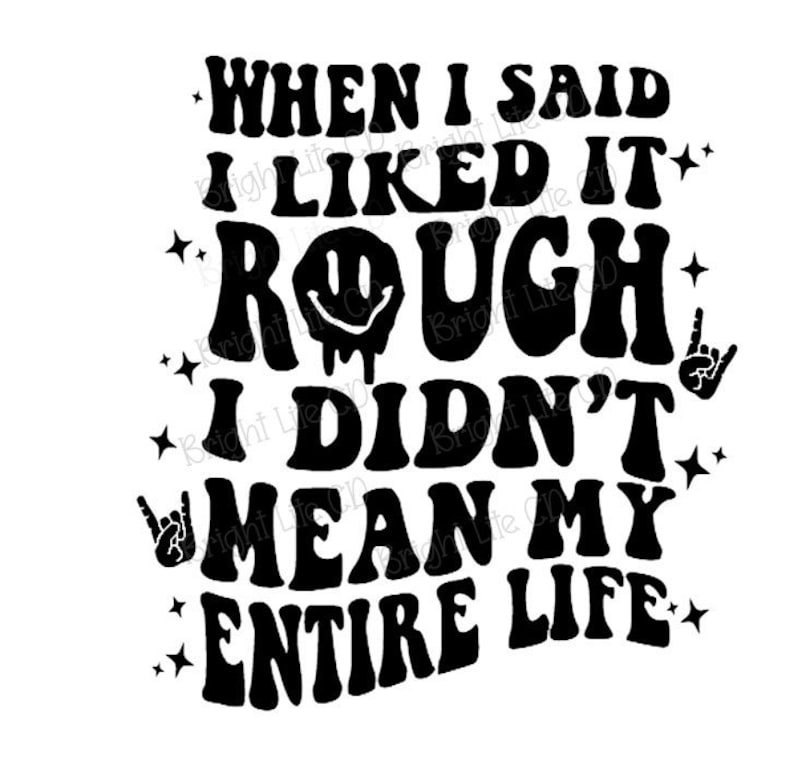 When I Said I Liked It Rough, I Didn't Mean My Entire Life Etsy