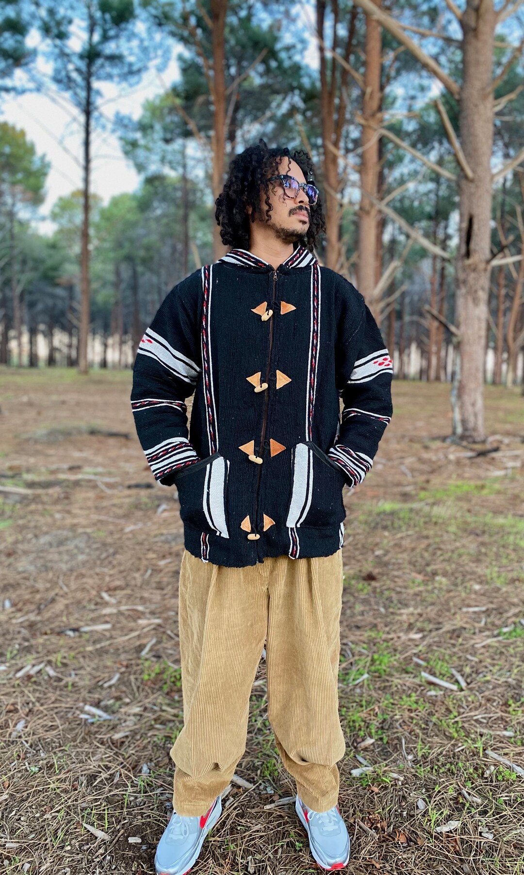 Handmade Wool Berber Jacket: Moroccan Djellaba Hoodie - Etsy