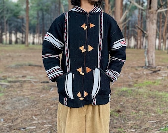 Moroccan jacket, Winter jacket, Vintage jacket, Berber jacket, Moroccan crafted jacket, Handmade wool trendy clothing, Hoodie coat
