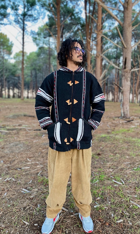Handmade Wool Berber Jacket: Moroccan Djellaba Hoodie - Etsy