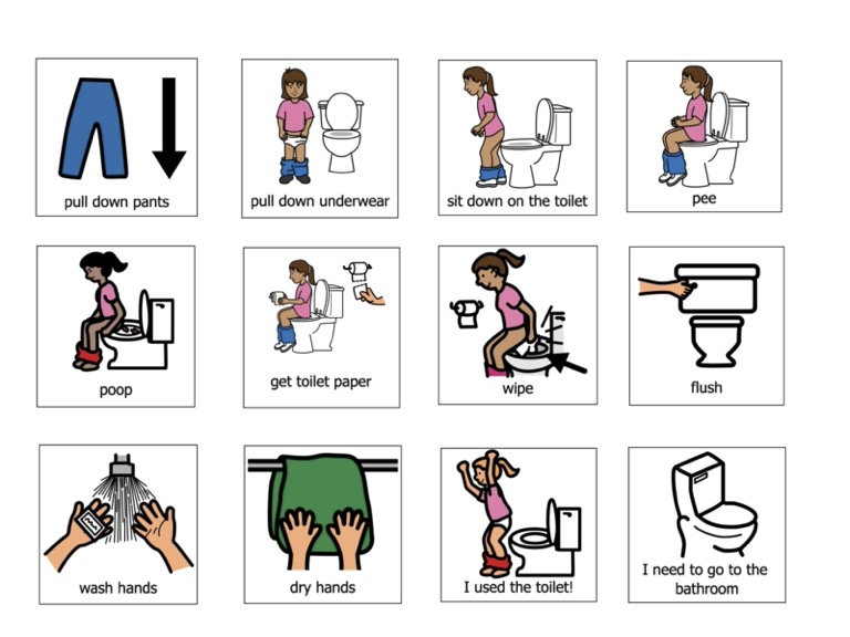 Visual Bathroom Potty Training Toilet for Girls Autism - Etsy