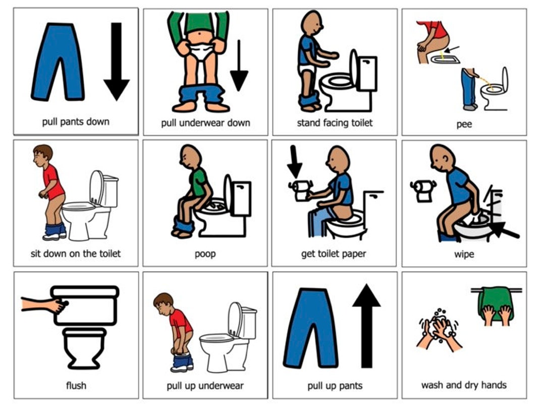 Visual Bathroom Potty Training Toilet for Boys Autism - Etsy New Zealand