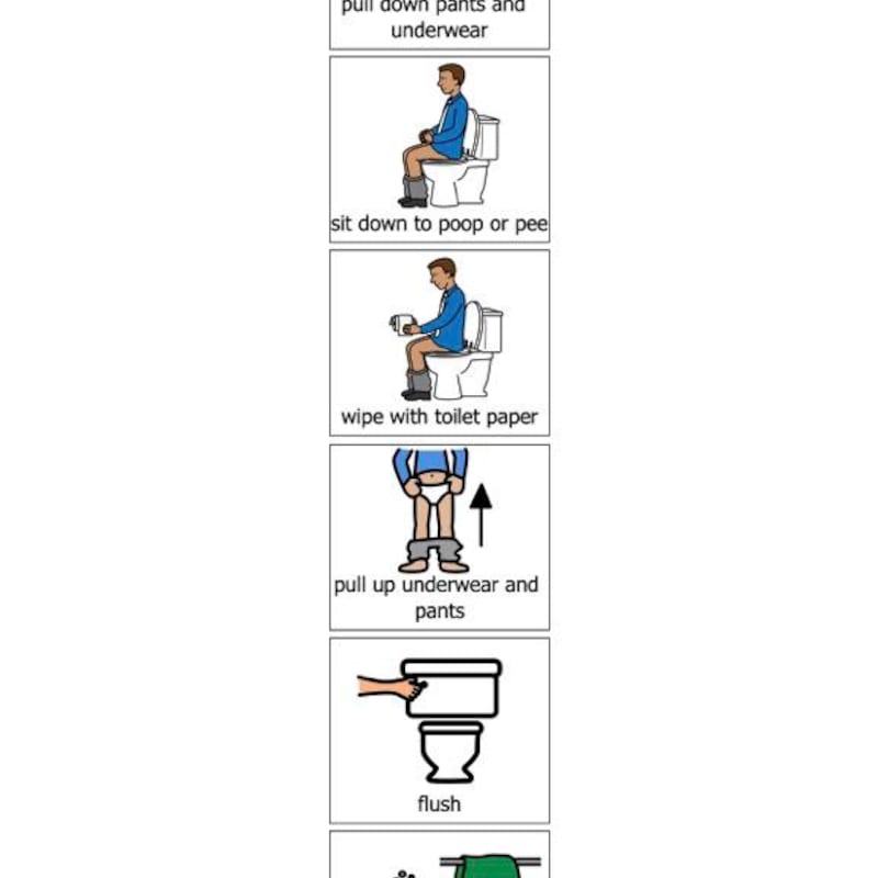 Toilet Process Visual Wiping Potty Visuals - Etsy