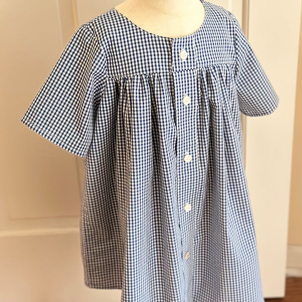 Girl’s Shirt Dress, Repurposed Dress, Size 6