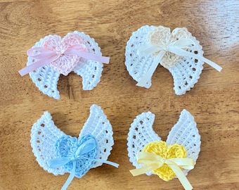 Pregnancy Loss Support, Crocheted Angel Wings, Baby Boy, Baby Girl, Gender Neutral