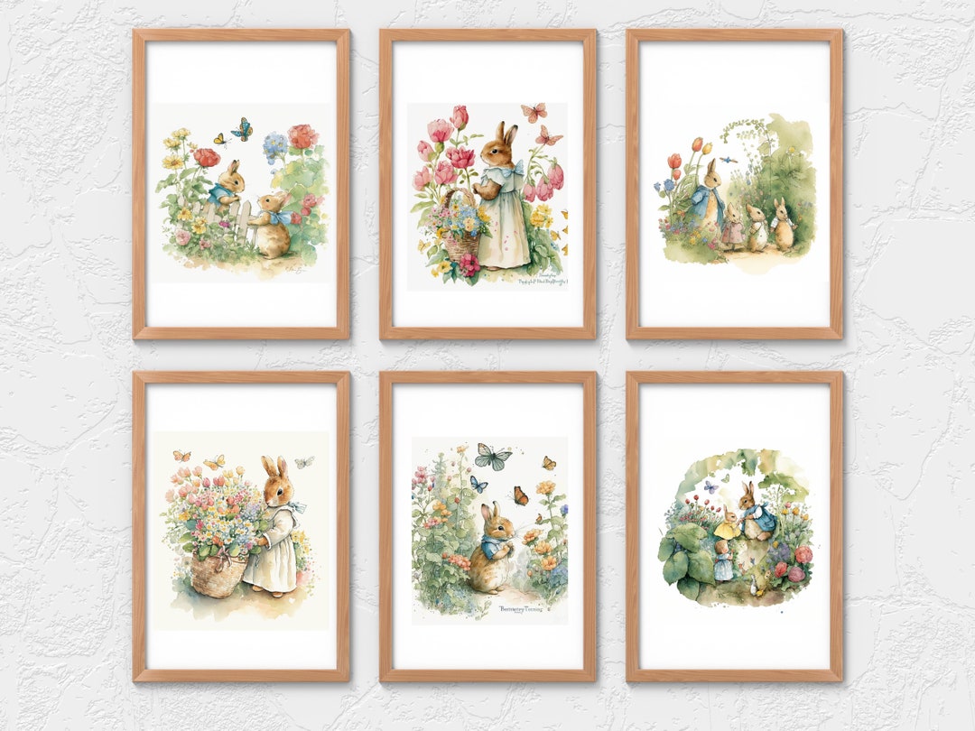 Peter Rabbit Digital Print Nursery Art Prints Set of 6 - Etsy