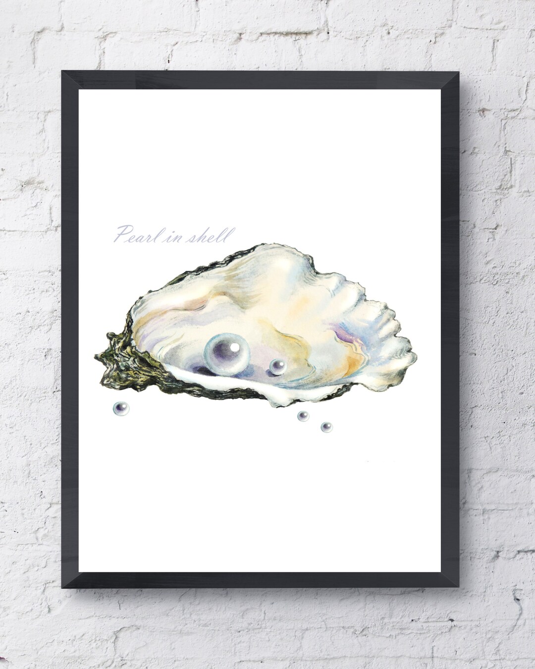 Oyster Watercolor Painting Printable Wall Decor Coastal Art - Etsy