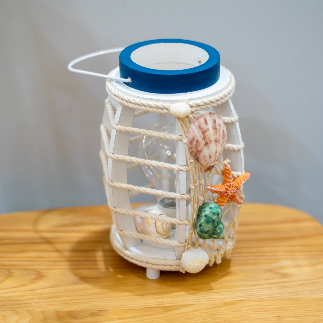 Mediterranean Style LED Lantern Shell Shaped Night Light Etsy