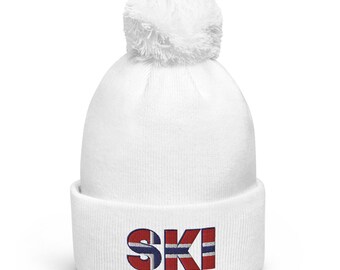Bonnet D'hiver Vintage Norvège - Style Ski Avec 2 Pompons - Taille Unique Femme