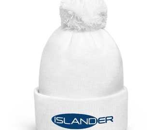 Islander Identity Muts Coastal Vibes Hoofddeksels Seaside Life Statement Island Pride Hoed Pom Pom Muts