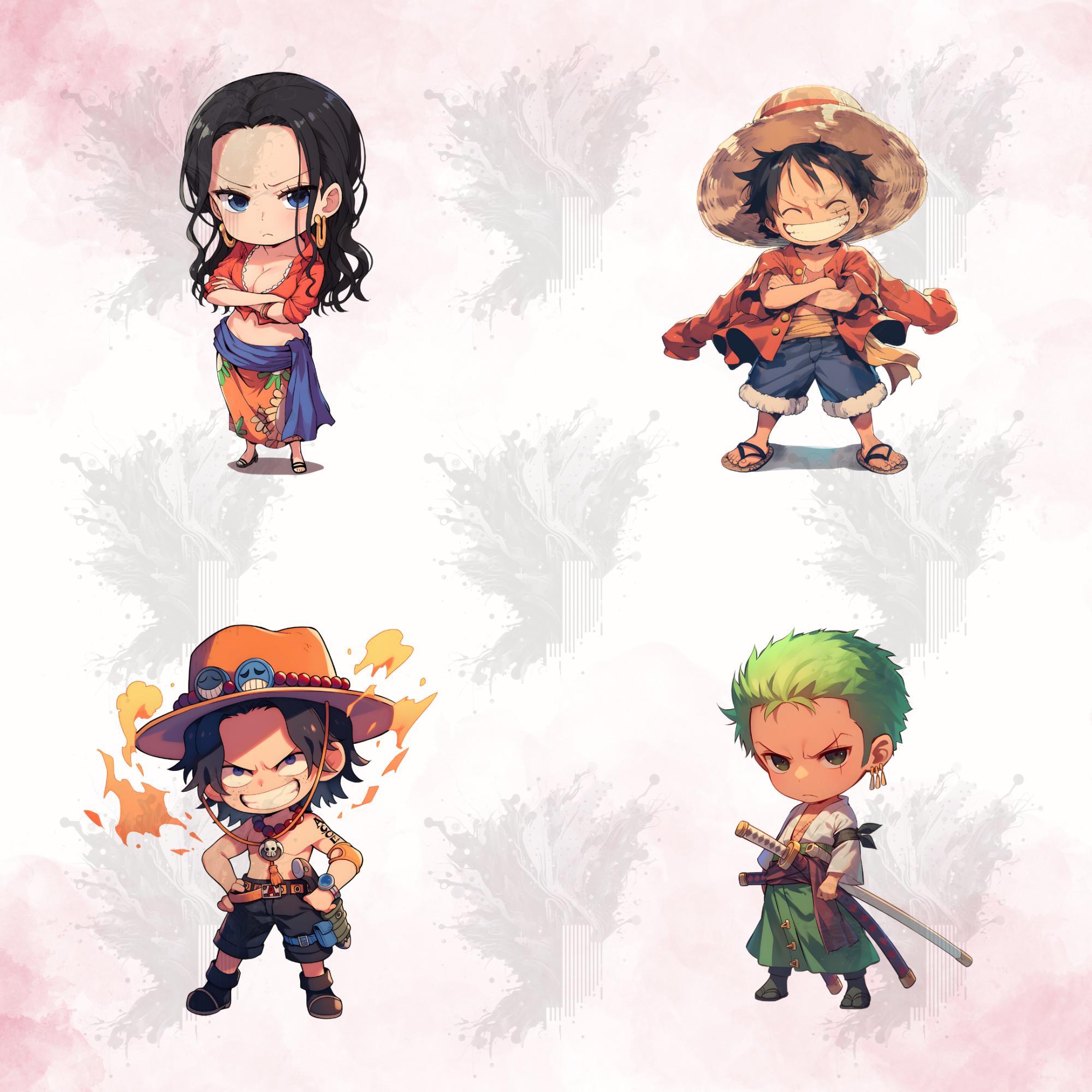Colección de imágenes prediseñadas PNG de Chibi One Piece / Piratas del ...