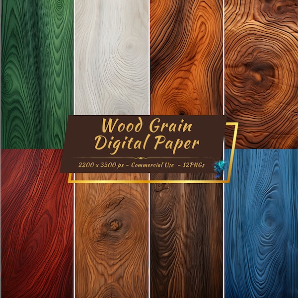 Wood Grain Paper Etsy