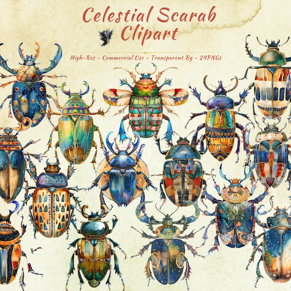 Sacred Scarab PNG Clipart Collection