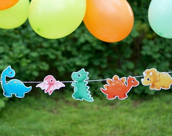 Dino Geburtstagsgirlande Kindergeburtstag Kinderparty Dinosaurier Mottoparty Dinogeburtstag