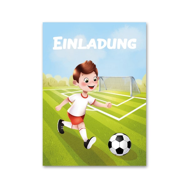 Einladungskarten Fußball - Kindergeburtstag - Fußball Einladung - Fußball Dekoration - Gastgeschenk