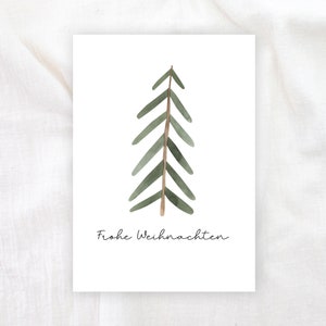 Weihnachtskarte Weihnachtsbaum A6, Klappkarte Karte Weihnachten, Frohe Weihnachten, Weihnachtsgeschenk Postkarte Aquarell