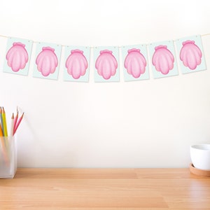 Mermaid birthday garland for labeling Customizable children&#39;s birthday Children&#39;s party Theme party Mermaid birthday