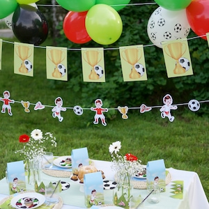 Fußball Kindergeburtstag - Fußballparty - Kinderparty Mottoparty - Fußball Gastgeschenk - Fußball Dekoration