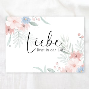 Ballonkarten Hochzeit - Boho Flugkarten Hochzeit - Liebe liegt in der Luft - Geschenk Hochzeit