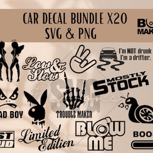 Car SVG Bundle-Laptop Decal-Svg Bundle-Svg Downloads-Car Window Stickers-Svg For Cricut-PNG Files-Digital Downloads-Car Decal Clipart