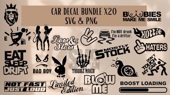 Car SVG Bundle-Laptop Decal-Svg Bundle-Svg Downloads-Car Window Stickers-Svg For Cricut-PNG Files-Digital Downloads-Car Decal Clipart