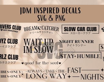 Jdm Inspired Svg Bundle-Jdm Decals Svg-Car Stickers-Stickers-Car Banner-Car Lover-Custom Car Decals-SVG-PNG-Digital Download-JDM