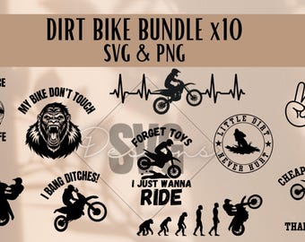 Dirt Bike SVG Bundle, Motocross Cut Files, Cricut Dirt Bike SVGs, Racing SVG Collection, Dirt Biking Designs