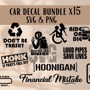 Car Decal SVG Bundle-Svg Bundles-Trendy Car Decals-Digital Download-ClipArt Stickers-Car Decal Svg Files-Cut Files For Cricut-Png-Svg