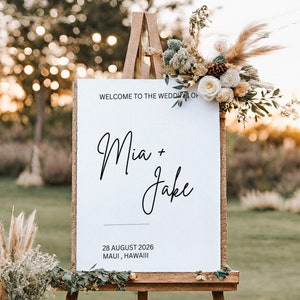 Wedding Welcome Sign, Minimalist Wedding Welcome Sign Template, Modern Minimalist Wedding Sign, Wedding Reception Sign, Boho Wedding Sign
