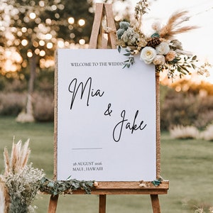 Wedding Welcome Sign, Minimalist Wedding Welcome Sign Template, Modern Minimalist Wedding Sign, Wedding Reception Sign, Boho Wedding Sign
