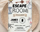 Escape Room Birthday Invitation Escape Room Party Invitation Escape Room Birthday Invite Escape Room Party Invite Escape Room Theme Editable