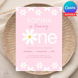 First Birthday 1st Birthday Invitation 1st Party Invitation Kids 1st Party 1st Theme Party Editable Digital Template Instant Download