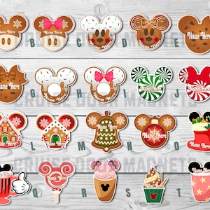 Disney Very Merrytime Cruise Door Magnet, Personalized, Mickey Gingerbread Peppermint Candy Stateroom Decoration, DCL Christmas Magnets