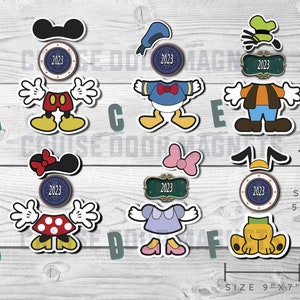 Baby Mickey and Friends Disney Cruise Door Magnets, Stateroom Door Decoration, DCL, Donald, Minnie, Daisy, Goofy, Pluto