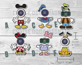 Baby Mickey and Friends Porthole Body Parts, Disney Cruise Door Magnets, Stateroom, DCL, Donald, Minnie, Daisy, Goofy, Pluto, Characters