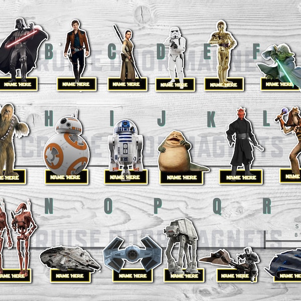 Star Wars Magnets - Custom Personalized magnet - Disney Cruise Door Magnets, Stateroom Decorations, Cruise Door Sign, DCL magnet