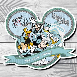 My First DCL Cruise Door Magnet - Pick your Ship - DCL Cruise Door Sign, Disney inspired Mickey & Friends, Minnie, Donald, Pluto, Stateroom