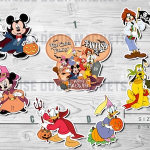 Halloween Fab 6 Mickey Friends Magnet, Custom Personalized Magnet, Disney Cruise Door Magnets, Halloween on the High Seas, Stateroom Decor